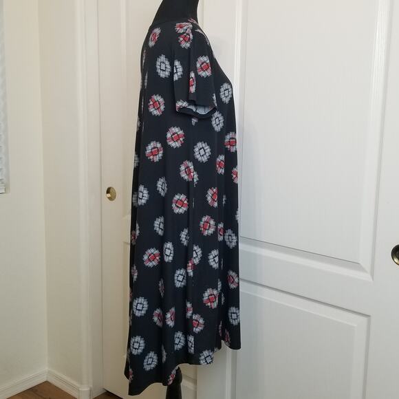 LuLaRoe Womans Pullover Career Casual Sheath Dress Short Sleeve Hi Low Hem Sz XS - Picture 4 of 8